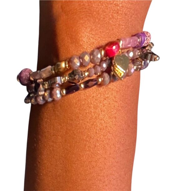 Bracelet with Imperial Jasper & Amethyst & Purple - Image 2