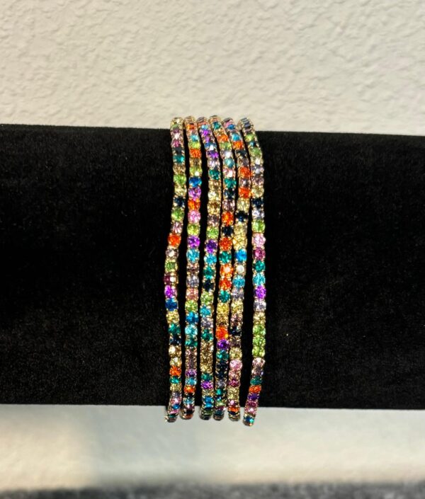 Colourful bracelet with Strass