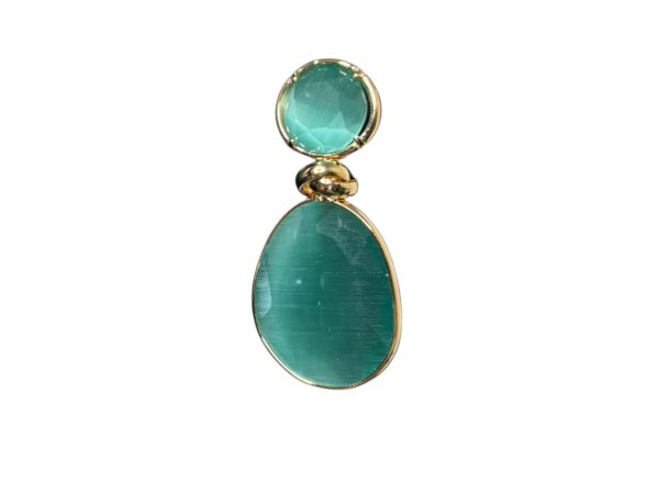 Elegant Green stone earrings - Image 2