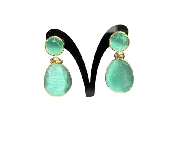 Elegant Green stone earrings