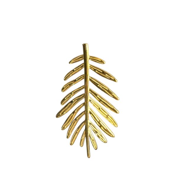 Gold plated Leaf earrings - Image 3