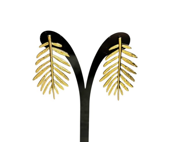 Gold plated Leaf earrings