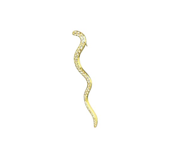Long wave stud earrings