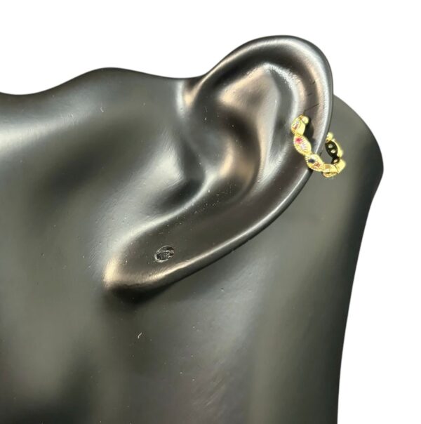 Single Horse Eye Cuff colourful earring - Image 2