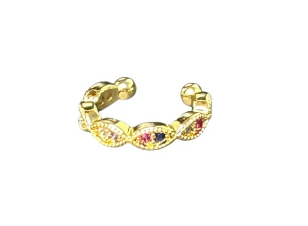 Single Horse Eye Cuff colourful earring