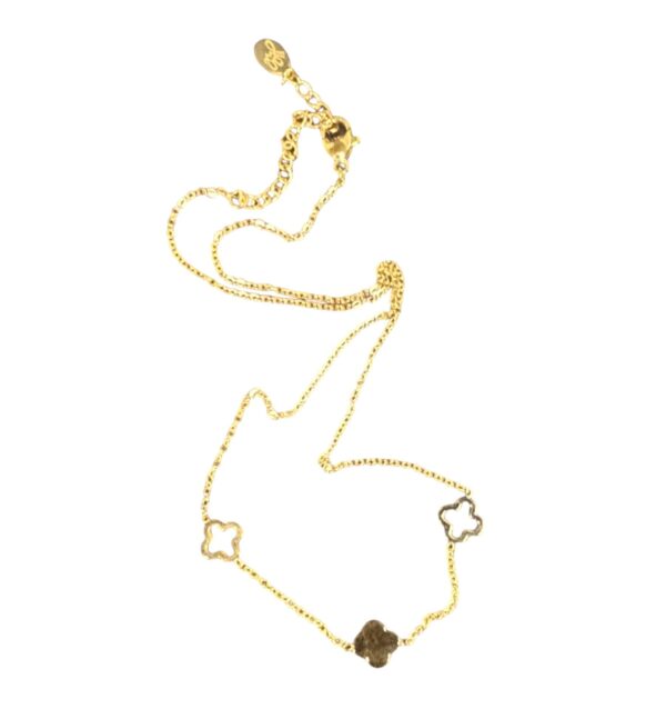 Stainless steel chain with 3 Klavers - Image 2