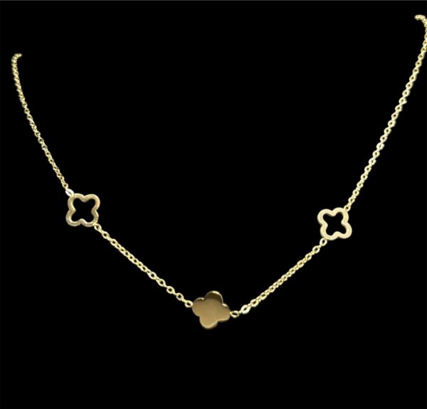 Stainless steel chain with 3 Klavers