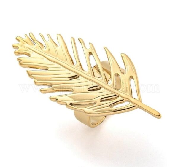 Stainless Steel Feather Ring