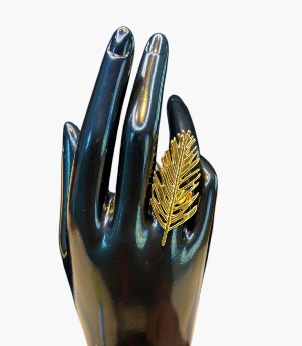 Stainless Steel Feather Ring - Image 2