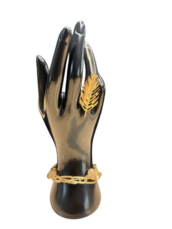 Stainless Steel Feather Ring - Image 3